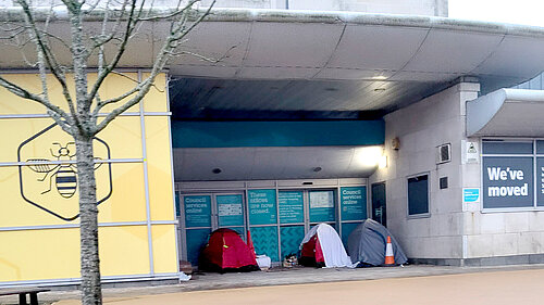 Homelessness at Oldham Civic Centre